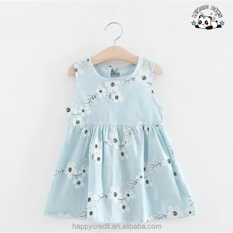 LEZONKIDS - Floral Baby Summer Dresses Girls Boutique Soft Dresses Little Girls Cheap and Cute Dresses